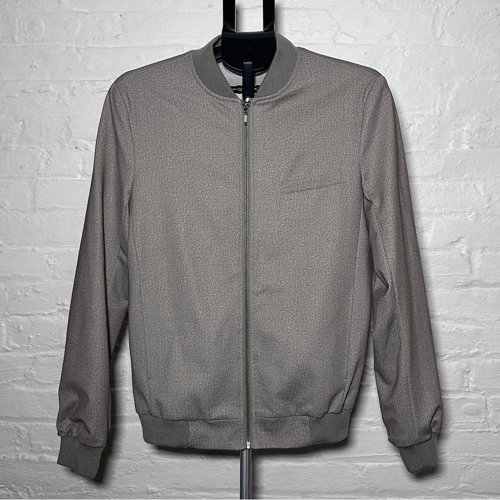 Topman Men’s Light Gray Bomber Jacket